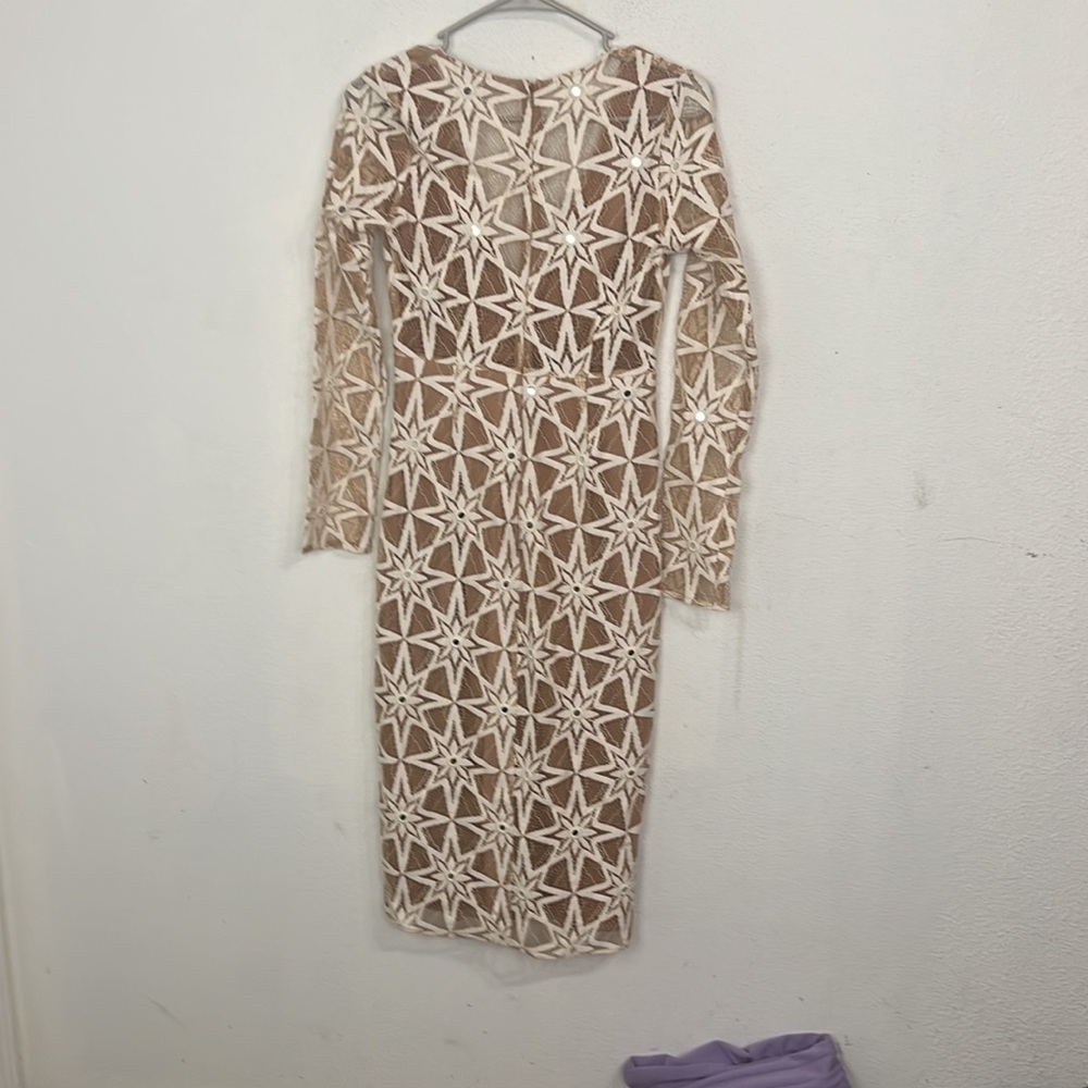 SOLD For Love & Lemons Metz Midi Dress in Latte - Picture 6 of 6